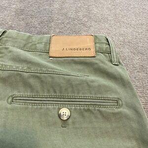 J.Lindeberg Slim Fit Green Pants Size 32 Golf Chino Casual Straight Leg